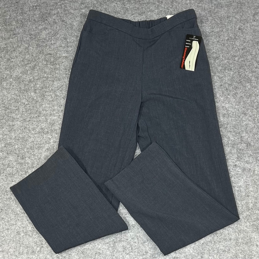 SAG‎ HARBOR Stretch Career Separates Pants Heather Indigo Size 8